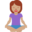 woman in lotus position, medium skin tone